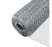 VOUNOT® Grillage a Poule renforcée 1x50m Maille 25mm hexagonal Triple torsion Clôture Résistant Poulailler Jardin Grillage Pour Élevage Volaille