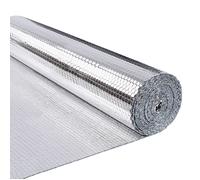 VOUNOT® Isolant thermique à bulles double face en film aluminisé - 1,22x10m - réflecteur radiateur - protéger contre le froid