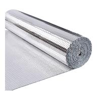 VOUNOT® Isolant thermique à bulles double face en film aluminisé - 1x20m - réflecteur radiateur - protéger contre le froid