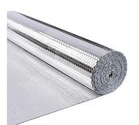 VOUNOT® Isolant Thermique en Film Aluminisé a Bulles Double Face 3mm Résistant pour Réflecteur radiateur de Chaleur et Protéger Contre Froid Idéal pour Fenetre, Voiture, Radiateur 1.22x20M