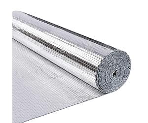 VOUNOT® Isolant Thermique en Film Aluminisé a Bulles Double Face 3mm Résistant pour Réflecteur radiateur de Chaleur et Protéger Contre Froid Idéal pour Fenetre, Voiture, Radiateur 1.22x10M