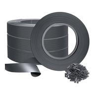 VOUNOT Kit de lamelles Occultantes PVC 300m x 4.7cm 600 Clips Brise Vue de Qualité Bandes de Protection pour Panneau Grillagé Clôtures Rigides Gris