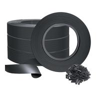VOUNOT Kit de lamelles occultantes PVC brise vue 300mx4.7cm avec 600 clips Noir