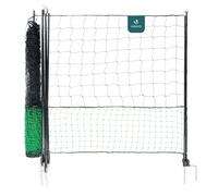 VOUNOT® Kit filet à poules 12m avec piquets double pointes - Clôture volaille avec porte d’accès - Enclos extérieur en PE