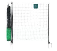 vounot® Kit Filet à Poules 12M en PE Résistant avec Porte d'accès pour Enclos Extérieur Clôtures Volaille Protection Poules Canards Piquets Double Pointes Accessoires Inclus