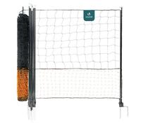 VOUNOT® Kit Filet à Poules 30M en PE Résistant avec Porte d'accès pour Enclos Extérieur Clôtures Volaille Protection Poules Canards Piquets Double Pointes Accessoires Inclus Orange