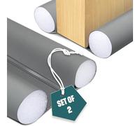 VOUNOT® Lot de 2 Boudins de Porte Isolants 96cm Découpables Bas de Porte Coupe-Froid Anti Courant d’air Isolation Phonique Anti Bruit Joint Universel pour Entrée et Maison Gris