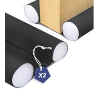VOUNOT® Lot de 2 Boudins de Porte Isolants coupe froid Découpables 96cm Noir