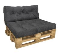 VOUNOT® Lot de 2 Coussins pour palettes en bois gris