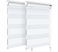 VOUNOT Lot de 2 Store enrouleur jour nuit double 55x150cm Blanc