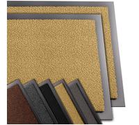 VOUNOT® Lot de 2 Tapis de porte paillasson d'entrée 40x60cm beige - antidérapant antipoussière imperméable lavable