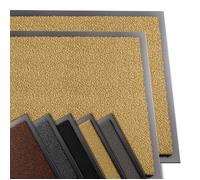VOUNOT® Lot de 2 Tapis de porte paillasson d'entrée 60x90cm beige - antidérapant antipoussière imperméable lavable