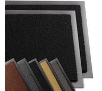 vounot ® Lot de 2 Tapis de Porte Paillasson d'Entree Interieur et Extérieur Tapis Antidérapant et Anti-Poussière Tapis d’entrée Imperméable Lavable 40x60cm Noir