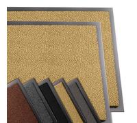 vounot ® Lot de 2 Tapis de Porte Paillasson d'Entree Interieur et Extérieur Tapis Antidérapant et Anti-Poussière Tapis d’entrée Imperméable Lavable 60x90cm Beige