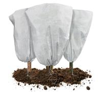 vounot® Lot de 3 Housse Hivernage Plante avec Cordon de Serrage Voile d’Hivernage en Polypropylème 80g/m² Housse de Protection pour Plantes Réutilisable Résistant 80x100cm