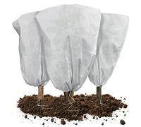 vounot Lot de 3 Housse Hivernage Plante avec Cordon de Serrage Voile d’Hivernage en Polypropylème 80g/m² Housse de Protection pour Plantes Réutilisable Résistant 80x100cm