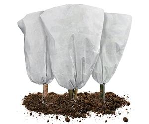 vounot® Lot de 3 Housse Hivernage Plante avec Cordon de Serrage Voile d’Hivernage en Polypropylème 80g/m² Housse de Protection pour Plantes Réutilisable Résistant 80x100cm