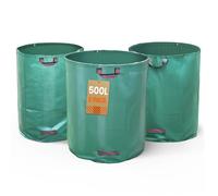 VOUNOT® Sacs de Jardin Extra Large Lot de 3 Sac de Jardin 500L Sacs de déchets Jardin résistants Sac à déchets de Jardin Sac déchet en PP Robuste Lot de 3 Sacs Poubelle de Jardin