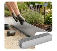 VOUNOT® Lot de 35 Bordure de jardin en métal galvanisé flexible 100x18cm - clôture gazon antirouille 35m