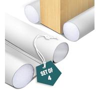 VOUNOT® Lot de 4 Boudins de Porte Isolants 96cm Découpables Bas de Porte Coupe-Froid Anti Courant d’air Isolation Phonique Anti Bruit Joint Universel pour Entrée et Maison Blanc