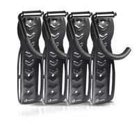 VOUNOT® Lot de 4 Support de Vélo Mural Crochet de Mur pour Cintre de Vélo Idéal pour Garage Maison Décoration Support Mural de Rangement Robuste en Forme L Noir