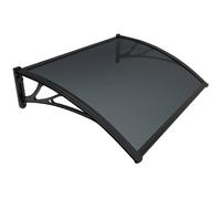 VOUNOT® Marquise auvent de porte d'entrée 120x80cm - Polycarbonate - Anti-UV - Anthracite