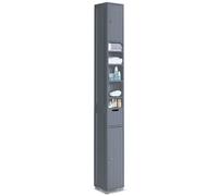 VOUNOT Meuble rangement salle de bain Haut colonne 180x20x20cm MDF gris