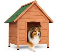 VOUNOT® Niche pour Chien Extérieure en Bois Maison Chien avec Toit Étanche Plancher Amovible et Pieds Antidérapants Abri Robuste Adaptée à Tous Types de Chiens 72x65x83cm Bois