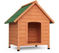 VOUNOT® Niche pour Chien Extérieure en Bois Maison Chien avec Toit Étanche Plancher Amovible et Pieds Antidérapants Abri Robuste Adaptée à Tous Types de Chiens Bois