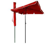 vounot® Parasol Inclinable Rectangulaire 200x125cm Hauteur 2m35 Toile Polyester 160gr/m2 avec Protection UV Parasol Pliable pour Extérieur Housse de Protection Inclus Rouge Foncé