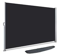 Paravent extérieur avec Housse de Protection - 140x300 cm |Auvent rétractable 1m40x3m | Brise Vue rétractable pour Jardin, Balcon, terrasse | Store latéral Vertical Anthracite