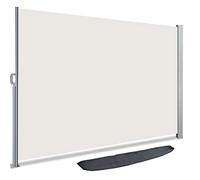 VOUNOT® Paravent extérieur avec Housse de Protection - 180x300 cm, Auvent rétractable 1m80x3m, Brise Vue rétractable pour Jardin, Balcon, terrasse, Store latéral Vertical Beige