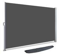 VOUNOT® Paravent extérieur rétractable 180x300cm avec housse de protection - Gris - Store latéral vertical brise-vue