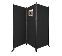 vounot® Paravent Séparateur de Pièce 3 Panneaux Cloison de Séparation Autoportant Pliable Brise Vue pour Plus d’Intimité Salon Chambre Bureau 262 x 30 x 173 cm Anthracite