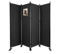 vounot® Paravent Séparateur de Pièce 4 Panneaux Cloison de Séparation Autoportant Pliable Brise Vue pour Plus d’Intimité Salon Chambre Bureau 228 x 30 x 164 cm Anthracite