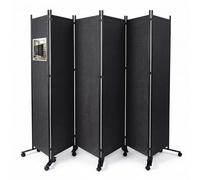 vounot® Paravent Séparateur de Pièce 6 Panneaux avec roulettes Cloison de Séparation Autoportant Pliable Brise Vue pour Plus d’Intimité Salon Chambre Bureau 340 x 30 x 171 cm Anthracite
