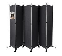 vounot® Paravent Séparateur de Pièce 6 Panneaux Cloison de Séparation Autoportant Pliable Brise Vue pour Plus d’Intimité Salon Chambre Bureau 340 x 30 x 164 cm Anthracite