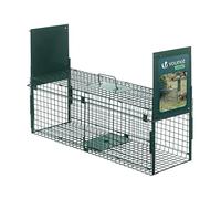 vounot® Piège à Animaux Vivants 80x26x34cm Cage de Capture sans Cruauté avec Poignée Trappe Réutilisable pour Rats Fouines Lapins Renard Usage Intérieur et Extérieur Vert