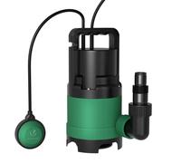 VOUNOT® Pompe d'évacuation pour Eaux Chargés avec Flotteur Max.8000L/H Profondeur d'immersion 7M Pompe Submersible IPX8 avec Câble d‘alimentation 10 m pour eaux usées