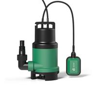 VOUNOT® Pompe d'évacuation pour Eaux Chargés 750W avec Flotteur Max.14000L/H Profondeur d'immersion 7M