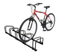vounot® Râtelier Vélo 5 Vélos Range Vélo Système Range Vélo Rangement pour Vélo Support pour Bicyclette Sol ou Mural en Acier Revêtu Support de Rangement Vélo Jardin ou Garage Râtelier Familial Noir