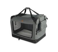 Sac transport pliable chien chat caisse cage portable 50x35x36cm gris