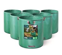 VOUNOT® Sacs à Déchets XXL 272Lx6 Sacs de jardin résistants Réutilisables avec Poignées Sac déchet en PP Pliables Sacs poubelle de jardin pour Feuilles Déchets Débris