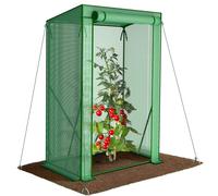 VOUNOT ® Serre de Jardin à Toit Incliné Serre à Tomate avec Grande Porte pour Légumes Plantes Fleurs Bâche PE Renforcée 135g/m2 Protéger Vos Plantes en Toutes Saisons 100x50x150cm Vert