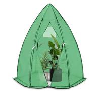 VOUNOT® Serre de Jardin PE Abri d'Hivernage Dôme pour Légumes Plantes Fleurs Serre Tipi avec Bâche Renforcée 135g/m2 pour Balcon et Terrasse 160x160x180cm Vert