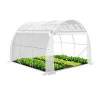 VOUNOT® Serre de Jardin Tunnel 300x300x200cm en Acier Galvanisé PE Haute densité 140 g/m² 9m2 Anti-UV avec Zip Enroulables Idéale pour Toutes Saisons