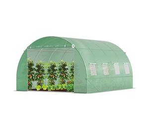 VOUNOT® Serre de Jardin Tunne 12m2 en Acier galvanisé Serre de Jardin Maraichère Verte Idéale pour Faire Pousser et protéger Vos Plantes en Toutes Saisons