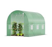 Serre de Jardin Tunnel Serre de Jardin | Serre de Jardin Tunnel 6m2 en Acier galvanisé | Serre de Jardin maraichère Verte | Idéale pour Faire Pousser et protéger Vos Plantes en Toutes Saisons