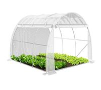 VOUNOT® Serre de Jardin Tunnel 300x200x200cm en Acier Galvanisé PE Haute densité 140 g/m² 6m2 Anti-UV avec Zip Enroulables Idéale pour Toutes Saisons