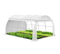 VOUNOT® Serre de Jardin Tunnel 300x400x200cm en Acier Galvanisé PE Haute densité 140 g/m² 12m2 Anti-UV avec Zip Enroulables Idéale pour Toutes Saisons